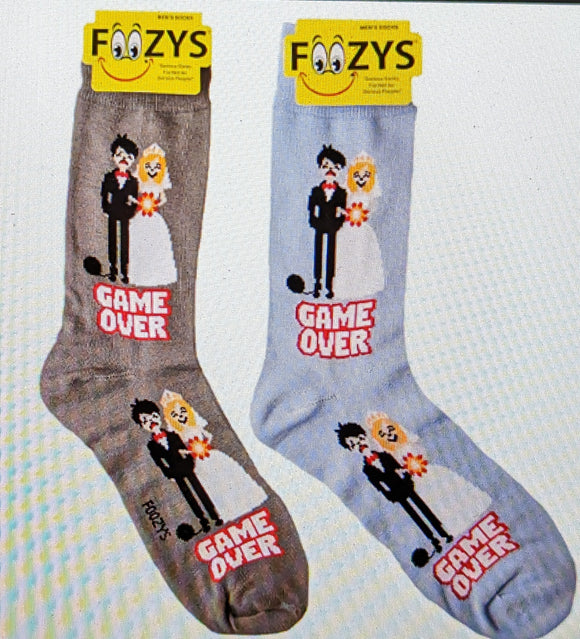 Game Over Wedding Men's Socks   FM-62
