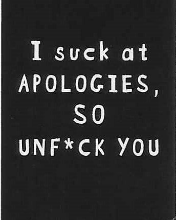 I suck at APOLOGIES, SO UNF*CK YOU    WYS-34   UNISEX