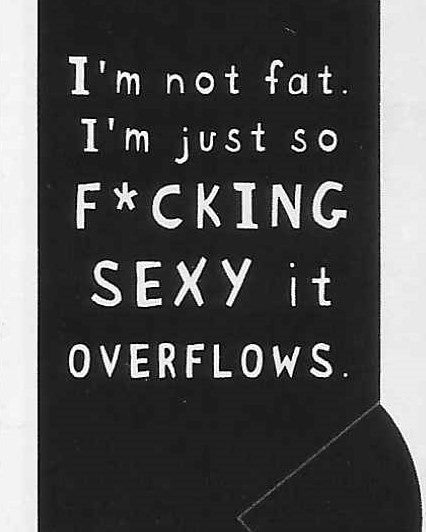 I'm not fat I'm just so F*CKING SEXY it OVERFLOWS      WYS-55   UNISEX