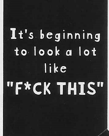 It's beginning to look a lot like F*CK THIS